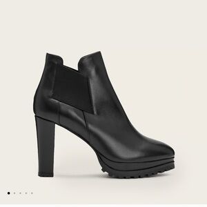 All Saints Sarris Black Heeled Boots